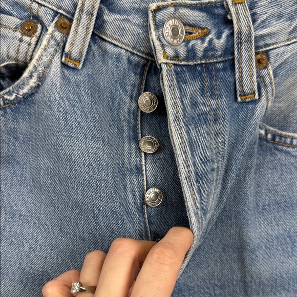 Re/Done 90s high waist loose jeans in worn blue 26 - Picture 8 of 15